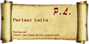 Perlesz Leila névjegykártya